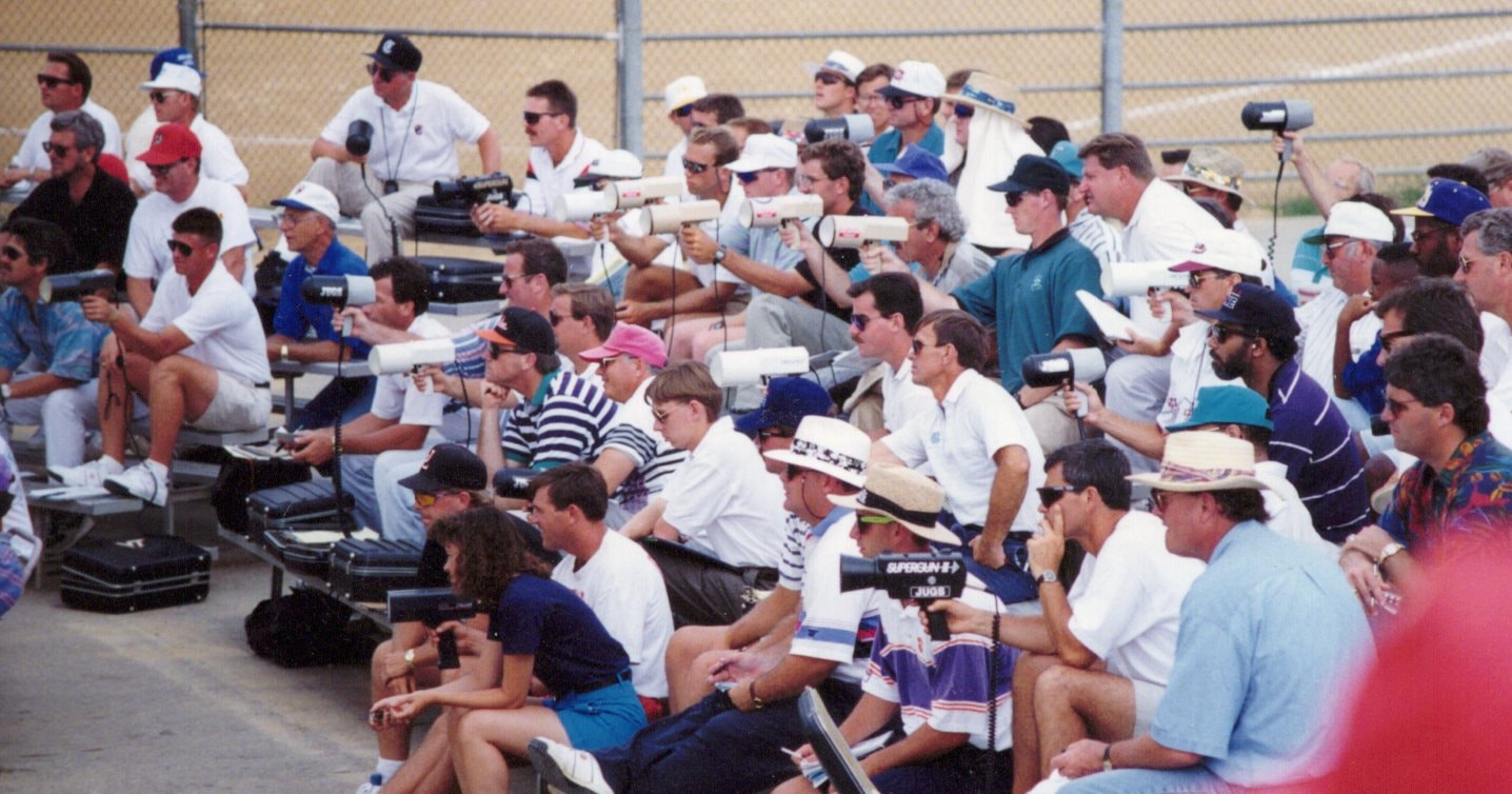 Scouts and coaches at the 1992 Team One National Showcase, Blue Ash, Ohio